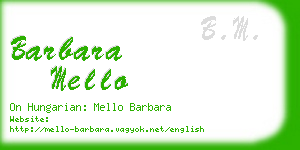 barbara mello business card